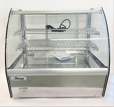 Vetrina Espositiva Calda 3 Ripiani Vetri Curvi 71x58cm H.67cm