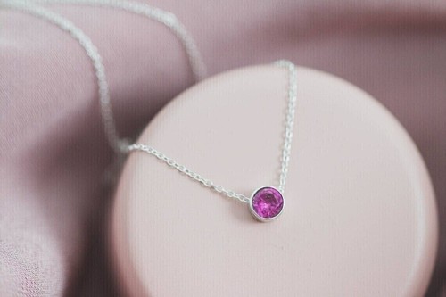 Set lunetta zaffiro rosa - , 2ct