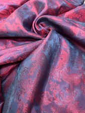 Tessuto jacquard rosso blu