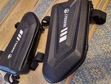 Borsa Porta Oggetti Moto 27 Cm X 13 Cm Carbon Look Semi Rigida Bag Bike Moto