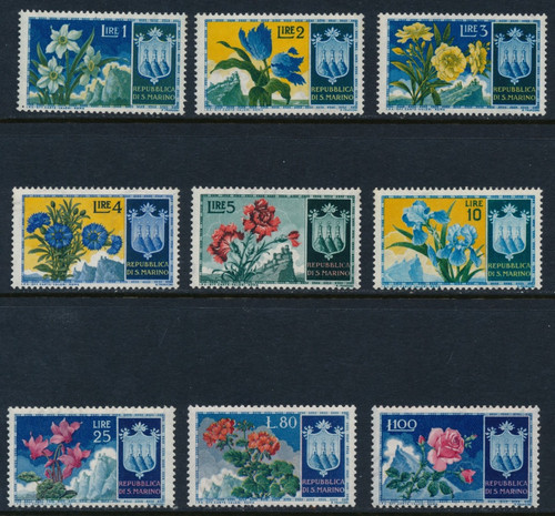 San marino 1953 fiori serie - san,