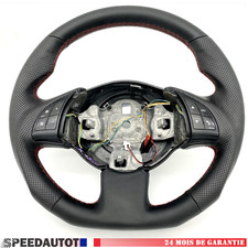 A Punto Appiattito Volante IN Cuoio Fiat 500 Abarth Sport Mfl Volante Rosso