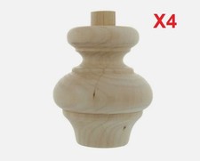X4 PIEDE PER MOBILI IN LEGNO