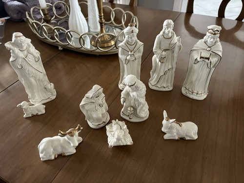 Set natività natalizia bianco - set,
