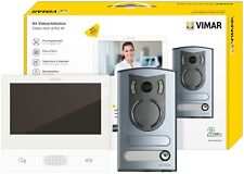 KIT VIDEOCITOFONICO MONO/BIFAMILIARE 2 FILI VIVAVOCE BIANCO VIMAR K40505/M