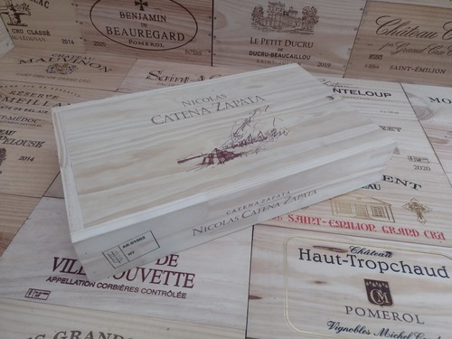 Cassetta porta vino - , legno