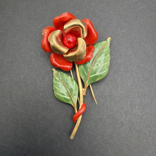 Vintage corona trifari rosso - trifari,
