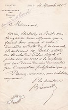 ✒ L.A.S. Jean Charles Bertrand BRECOURT artiste dramatique caissier Palais Royal