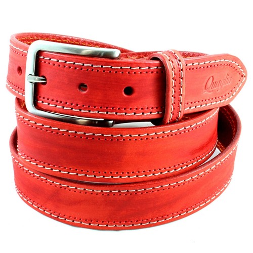 Cintura uomo vera pelle - pelle, rossa
