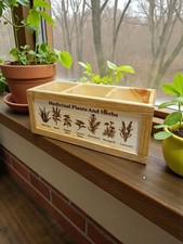 Porta piante erbe in legno. Ancella. Porta pentole. Decorazione casa.