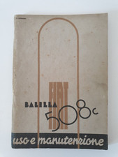FIAT BALILLA 508C  - LIBRETTO