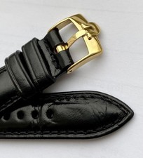 Cinturino in pelle nero 18 mm