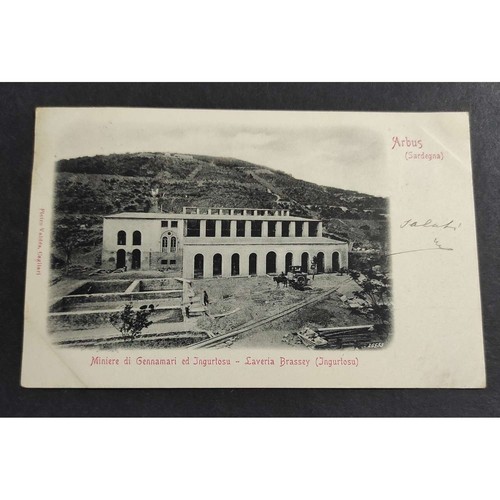 Cartolina miniere gennamari - miniere, di