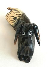 Cane schnauzer scultura corno - cane,