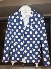 completo 3 pezzi Giacca blu, gilet a righe e camicia bianca .12 anni 