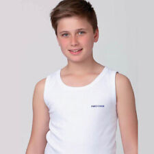 3 canotte bimbo/ragazzo spalla larga cotone bielastico ENRICO COVERI art. ET4002