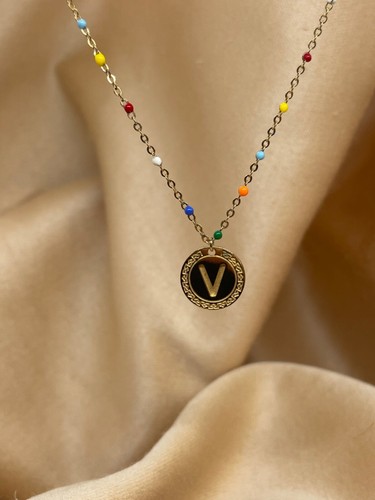 Collana argento 925 lettera - collana,