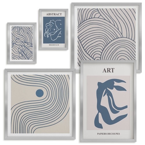Set opere arte con - opere, cornice
