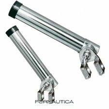 PORTACANNA PER TUBO DA 22-25 MM ACCIAO INOX 316 ORIENTABILE - PESCA TRAINA BARCA