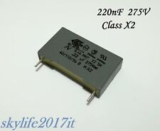 1 pz Condensatore polipropilene 220nF 275V ac MKP CLASS X2 - 0,22uF P=22,5mm