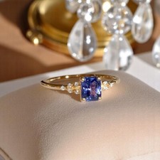 Fede Nuziale Diamante Zaffiro