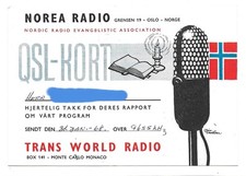 QSL NOREA Trans World Radio