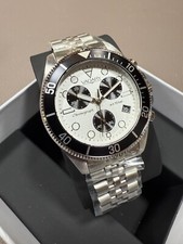 VAGARY By CITIZEN - Orologio Cronografo Uomo Aqua39 Bianco Nero VS1-019-11