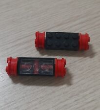 LEGO 4180c02 X2 Veicolo Ruota Asse 2x4 Nero Cerchio Freestyle Rosso Auto 4259 