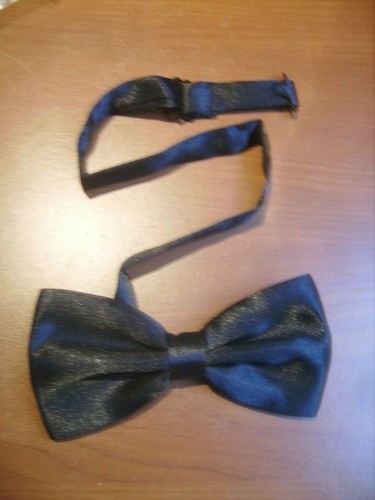 Noeud papillon noir satiné