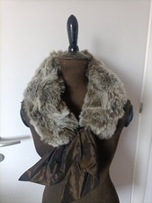 Collo Sciarpa Ecopelliccia Christian Dior Vintage Con Drappo In Seta