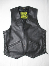 Vintage da Uomo Biker Gilet IN