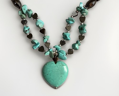 Collana doppio filo cuore