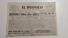 IL POPOLO 11 DICEMBRE 1948 GIORNALE D' EPOCA RAZIONI ALIMENTARI EMILIA LIBERTA