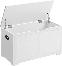 Cassapanca, Panca Portaoggetti, Pouf Organizzatore Con 2 Cerniere Di Sicurezza, 