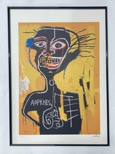 Jean-Michel Basquiat : Lithographie numérotée 50 par 70 cm. Vendue Encadrée