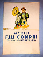 PORTACALENDARIO VINTAGE anni '60 MOBILI FRATELLI COMPRI CADIDAVID VERONA