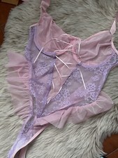 Body In Tulle E In Pizzo Lilla E Rosa