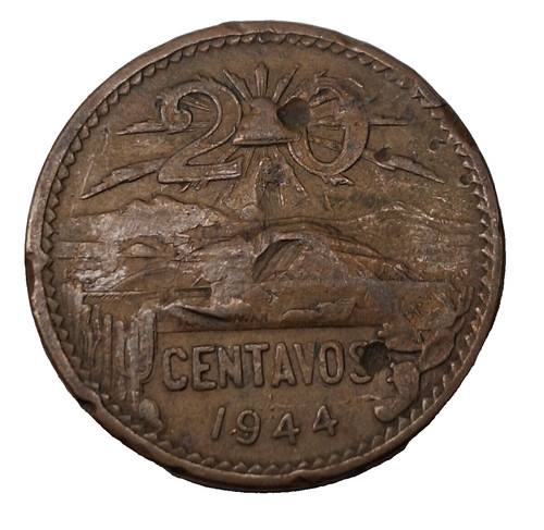 Messico centesimi 1944 km - 20, centesimi,