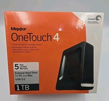 Hard disk esterno Maxtor One Touch 4 1TB per PC e Mac USB 2.0 nuovo sigillato