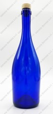 Bottiglia COLLIO 75 CL in vetro BLU COBALTO TRASPARENTE con TAPPO