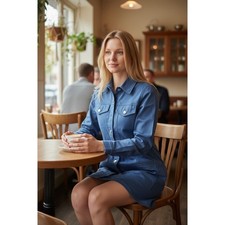 Zara Button Front Mini Denim