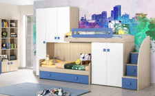 cameretta a ponte usata Aurora  Soppalco destra 5 ante battenti 3 letti 