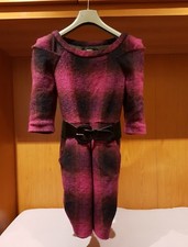 Abito Vestito donna lana Fashion Trendy  A Quadri Con Fascia Miss Sixty Tg.Xs 