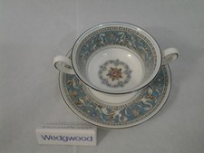 WEDGWOOD FLORENTINE TURQUASE Tazza Brodo con piatto in porcellana 