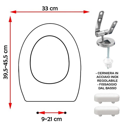 Sedile copriwater compatibile - sedile,