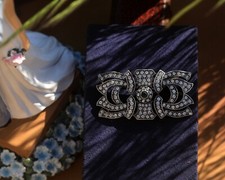 Spilla argentato arte deco - spilla,
