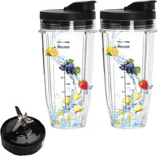 Confezione da 2 Pezzi di Ricambio per Frullatore Ninja, Tazze e Lame con... 