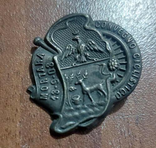 Mortara spilla badge convegno - spilla,