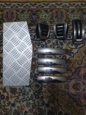 Copri pedali Alluminio + Copri maniglie  Cromate + Poggiapiede Alluminio  Golf 4