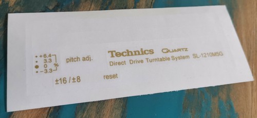 Technics 1210 m5g adesivo - technics,